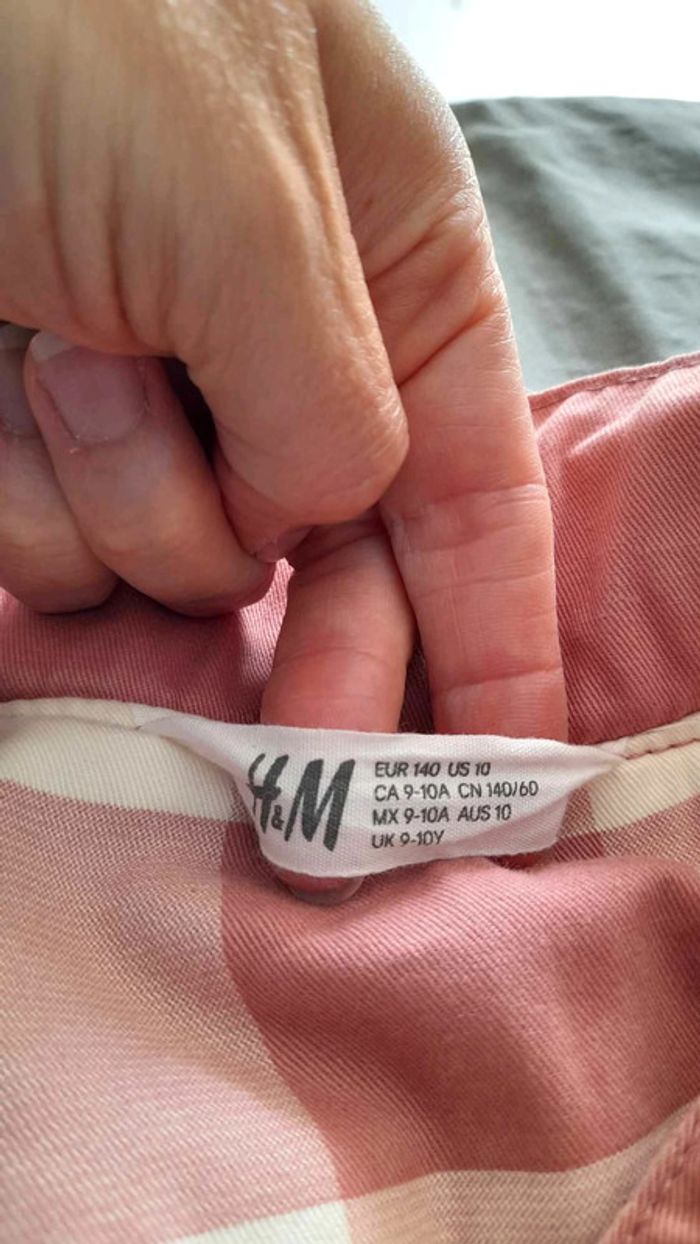 Parka avec capuche H&M vieux rose 9/10 ans - photo numéro 8