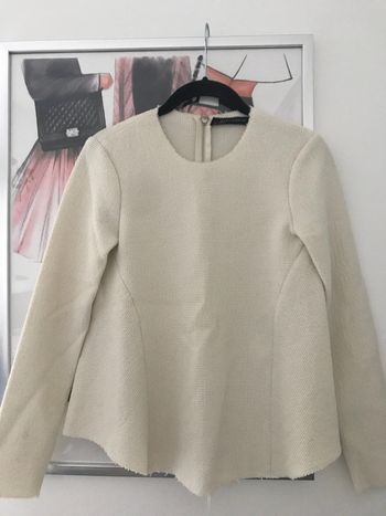 Top manches longues péplum Zara XS