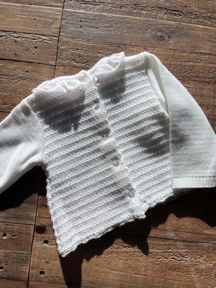 Pull blanc en maille, Fruit de ma passion - photo numéro 2