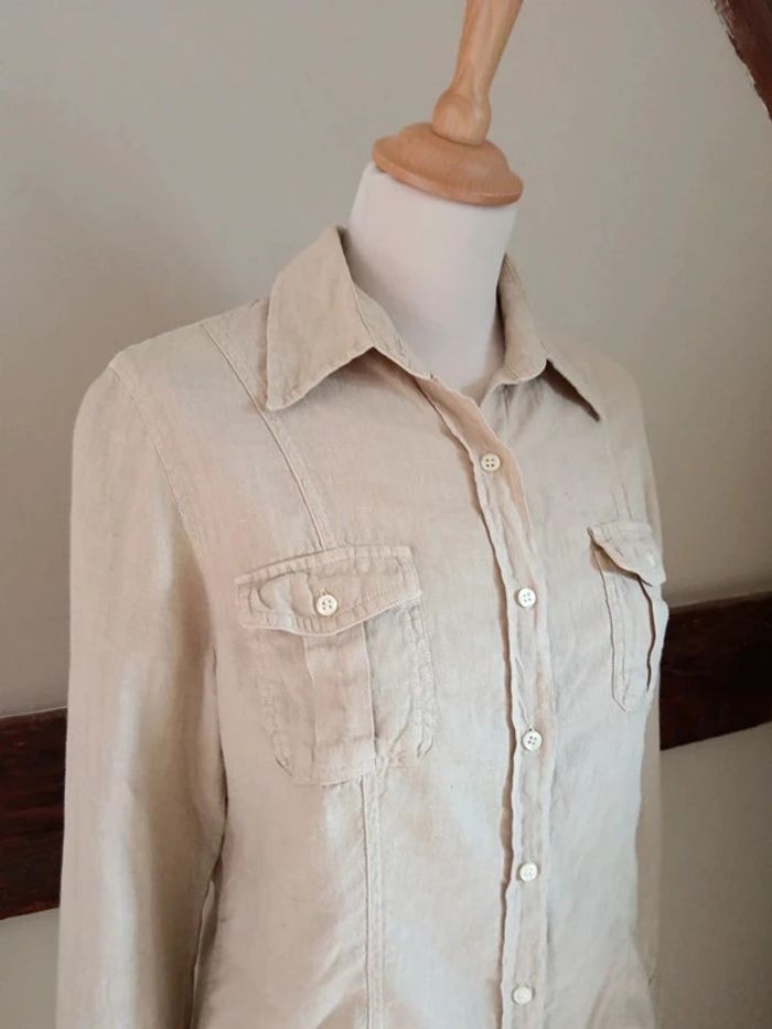 Chemise lin beige Hartford - photo numéro 4