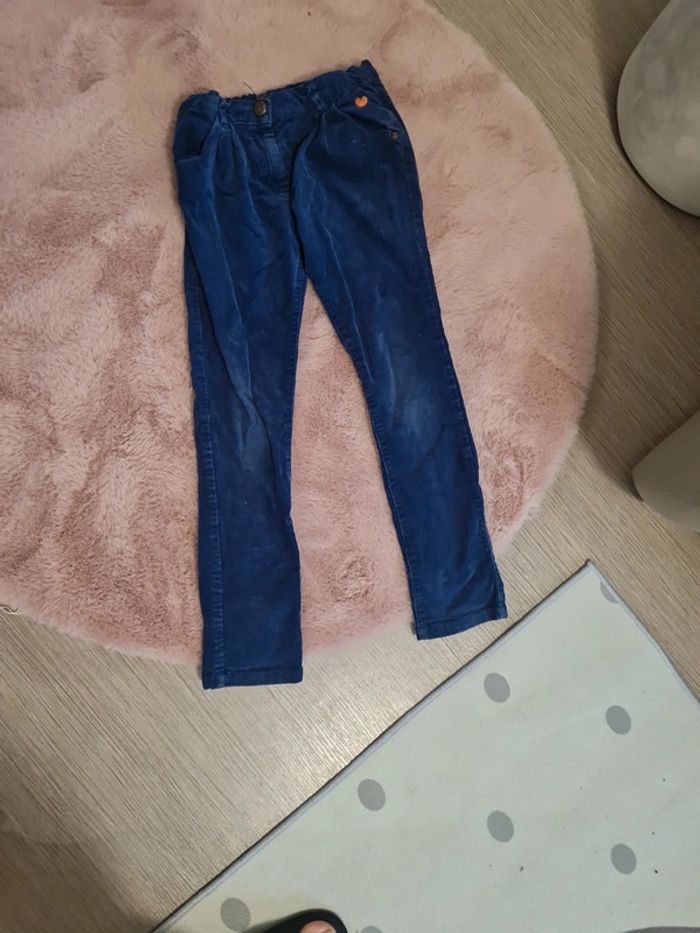 Pantalon velours bleu léger 6 ans sergent major