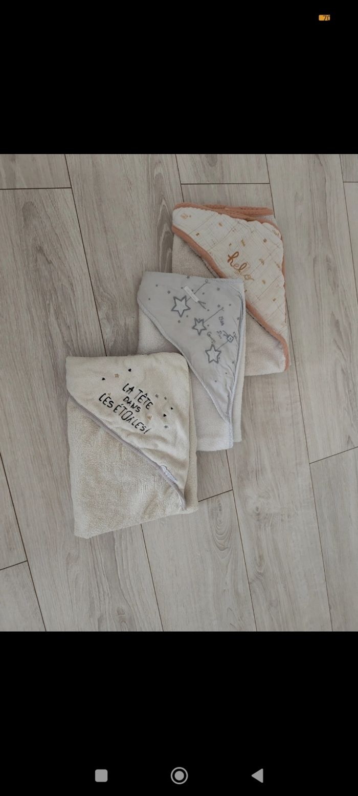 Lot de 3 capes de bain