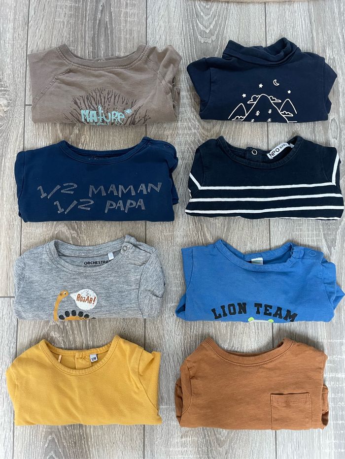 Lot 8 hauts manches longues garçon