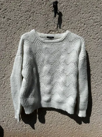 Pull blanc cassé