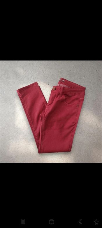 Jean skinny fit rouge femme taille 38
