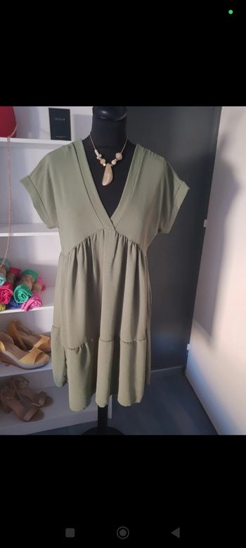 Robe courte kaki