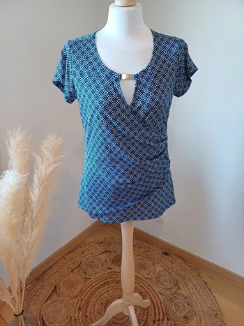 Blouse chic à motifs Dressbarn taille S/M 36/38