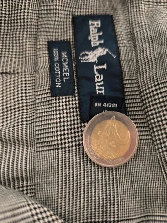 Chemise à carreaux - Ralph Lauren - Mc Meel - Logo brodé noir - Noir, blanc - Taille XL - photo numéro 9