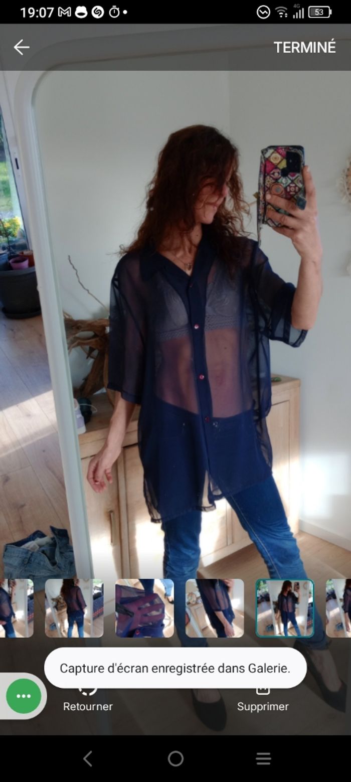 Chemise 50 transparent marine chic - Propriété Privée Paris c87 - photo numéro 6