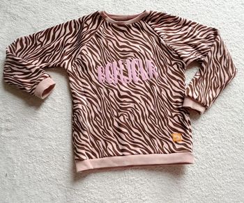 Sweat créatrice zèbre rose poudre 7 ans neuf