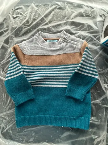 Pull obaïbi turquoise