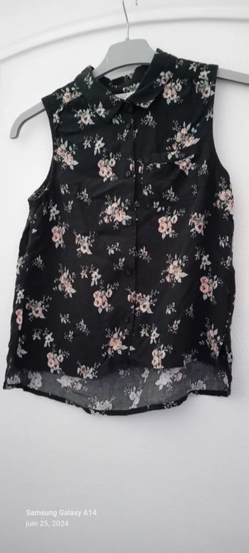 Blouse en viscose motif fleurs fille 152 cm L.O.G.G