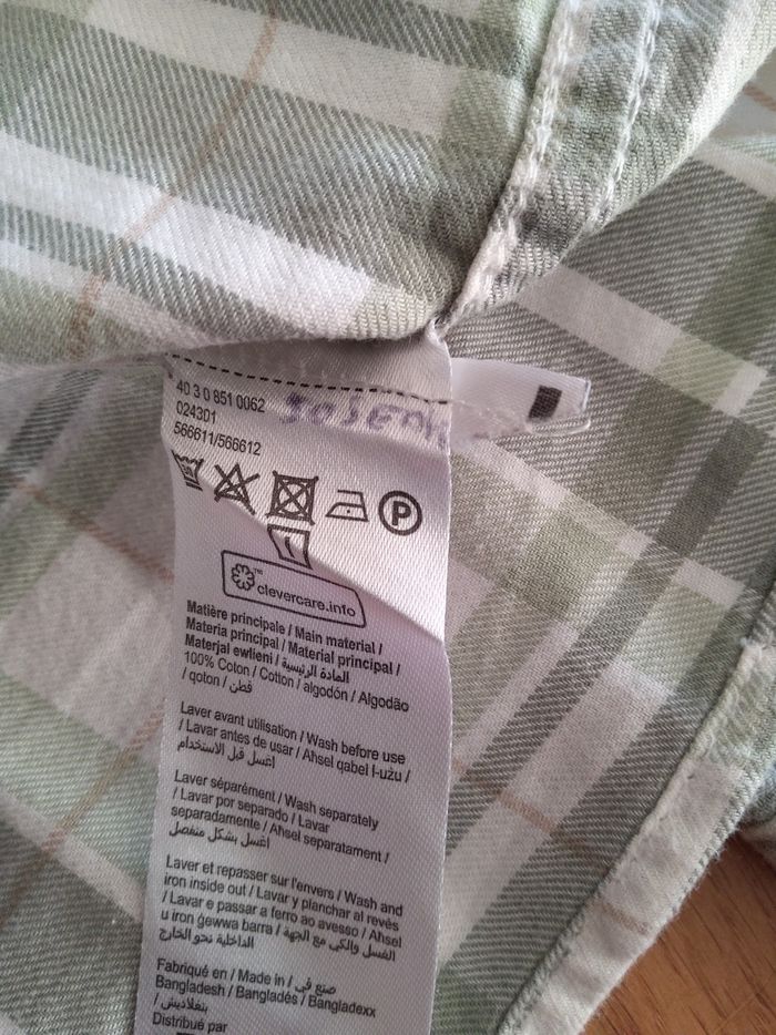 Chemise hiver manches longues vert pâle - photo numéro 4