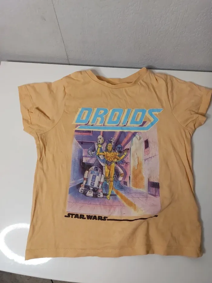 Tee-shirt imprimé jaune "Star wars"