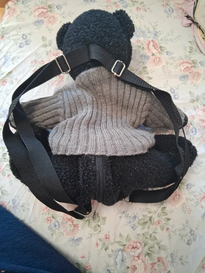 Peluche ourson sac a dos - photo numéro 4