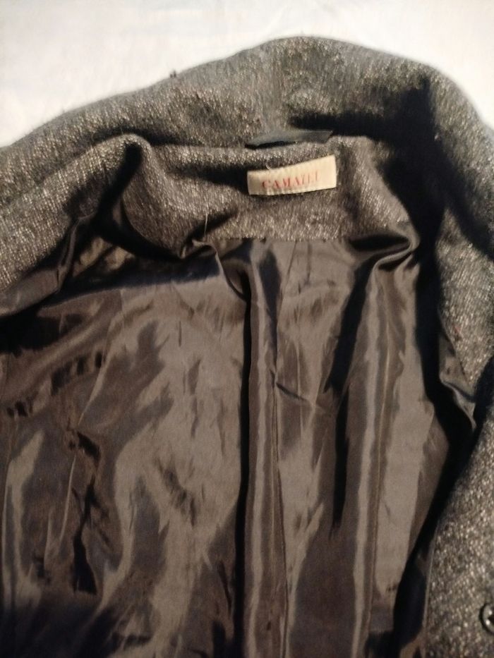 Manteau gris chiné - photo numéro 5