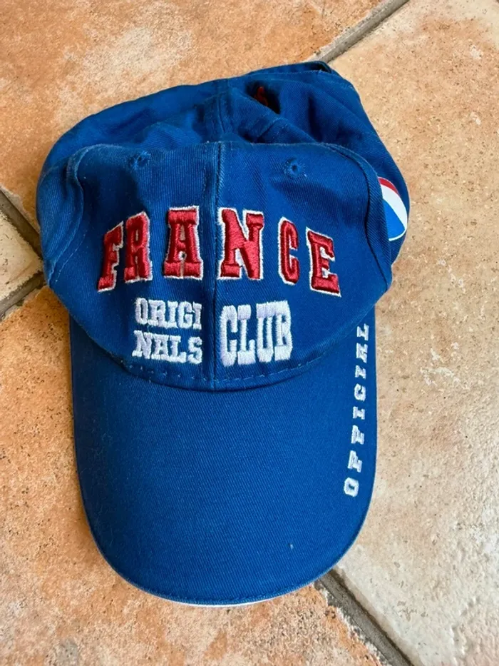 Casquette bleu motif France taille l sportifs réglable