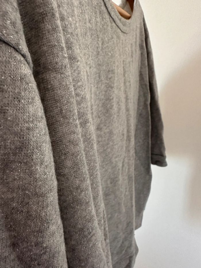 Sweat gris paillé - photo numéro 5