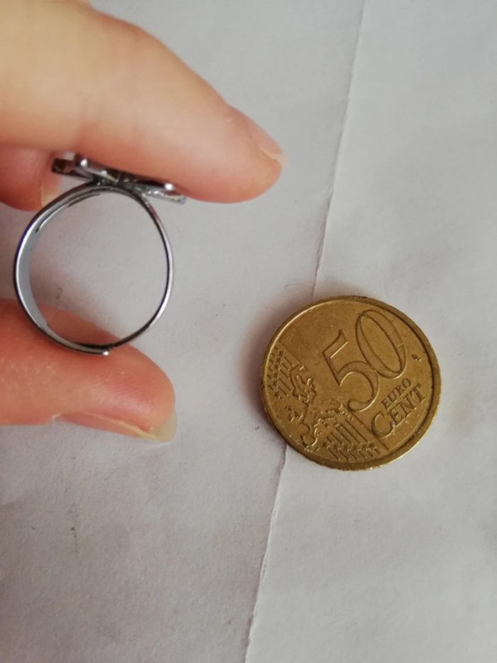 Ravissante bague émaux vintage réglable - photo numéro 3