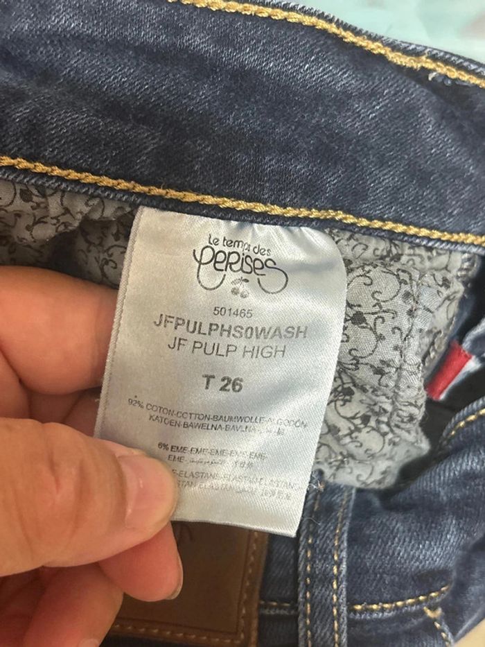 Jeans le temps des cerises pulp hight taille 36 - photo numéro 7