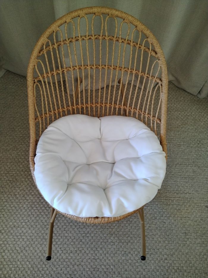 Siège à bascule en rotin - photo numéro 8