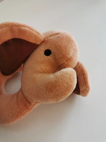 Hochet bébé éléphant orangé