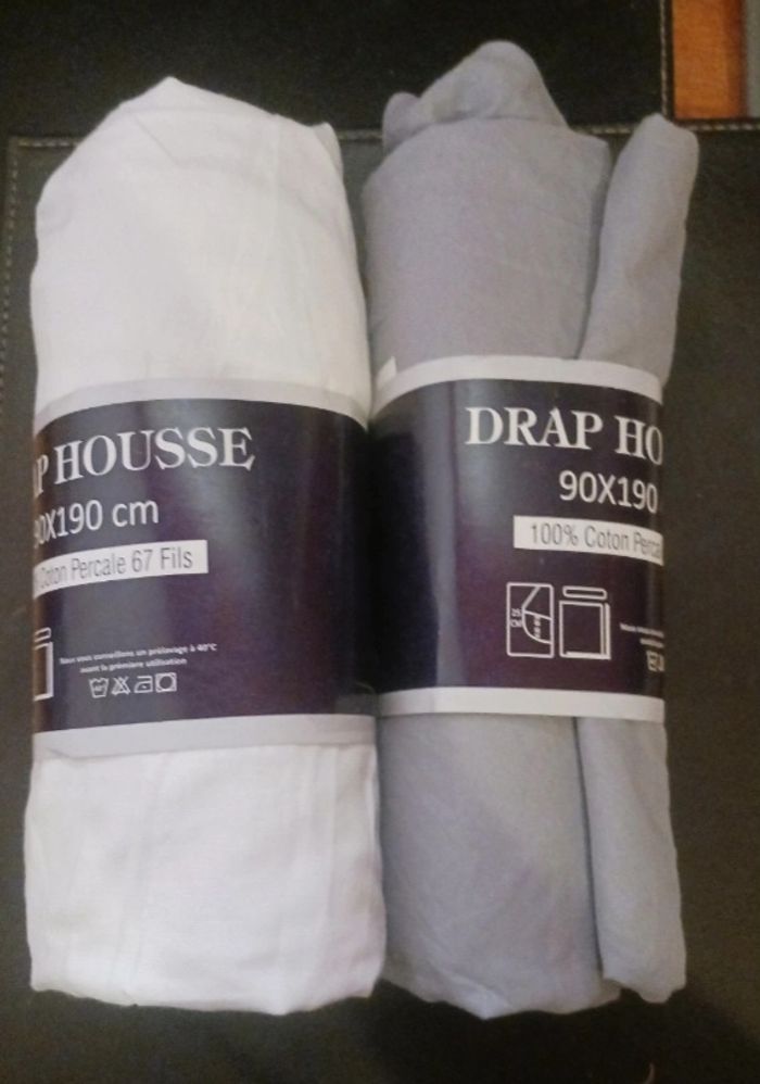 2 draps housse + protège matelas - photo numéro 2