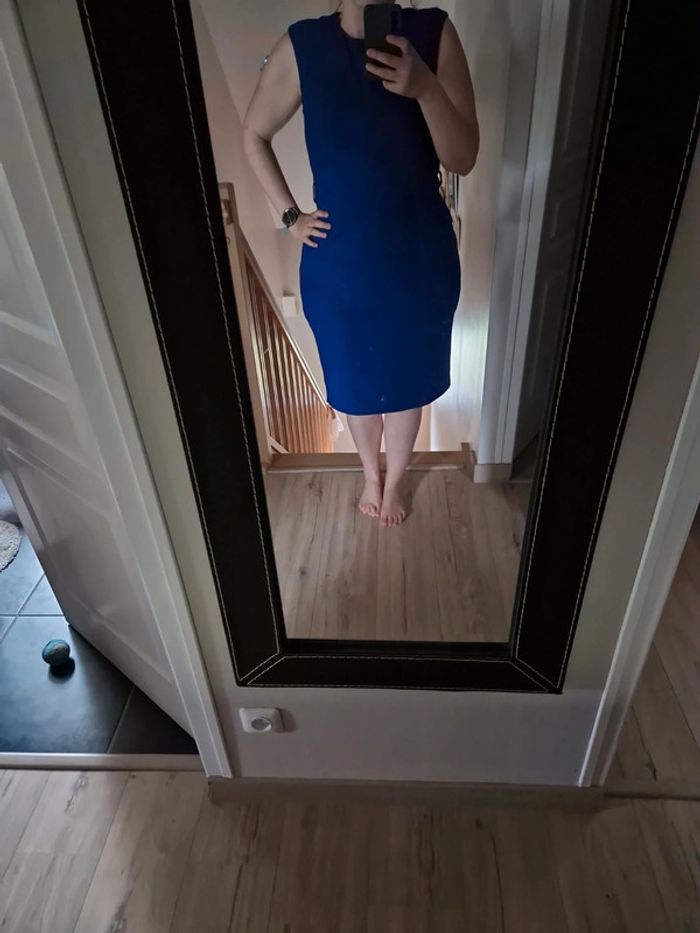 Superbe robe pencil taille 44 épisode bleu électrique - photo numéro 2