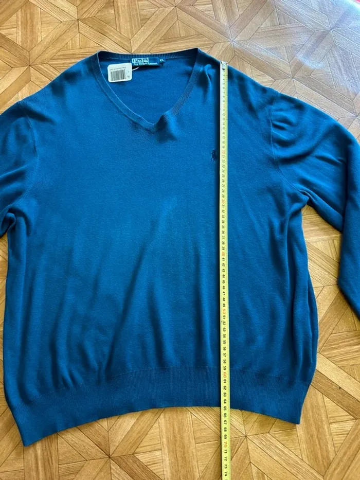 Pull homme polo, homme Ralph Lauren, bleu, taille 42 taille XL - photo numéro 3