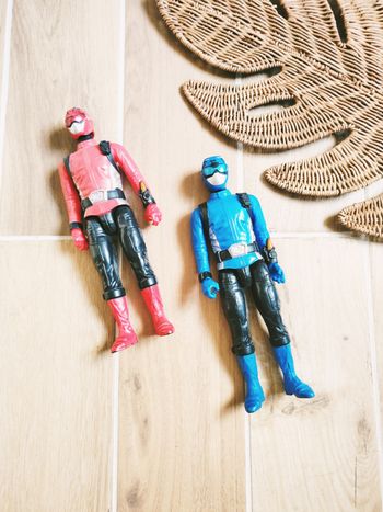 🙅 Power rangers beast morphers grandes figurines 30 cm ranger bleu et rouge