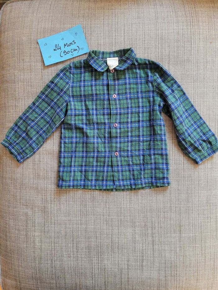 Chemise manches longues vintage 2 ans - photo numéro 2