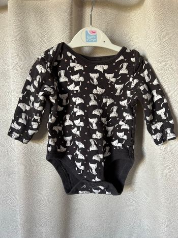 Bodys gris chats 3-6 mois Primark 