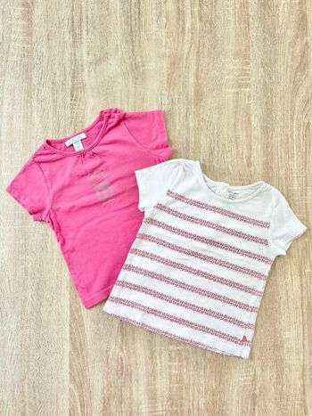 2 t-shirts bébé fille
