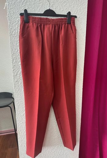 Pantalon de tailleur terracotta/bordeaux