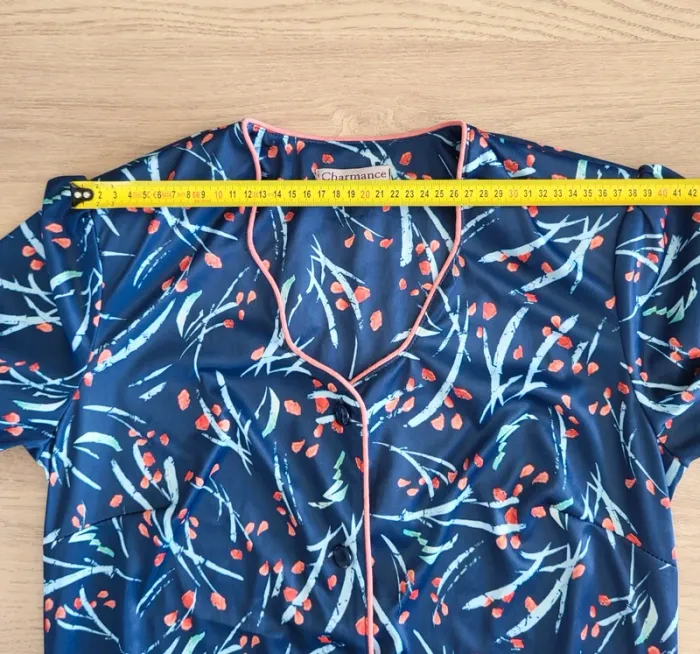 Robe vintage bleue et corail Charmance Taille 38 - photo numéro 8