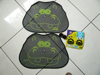 Lot de 2 pare-soleil motif hippo