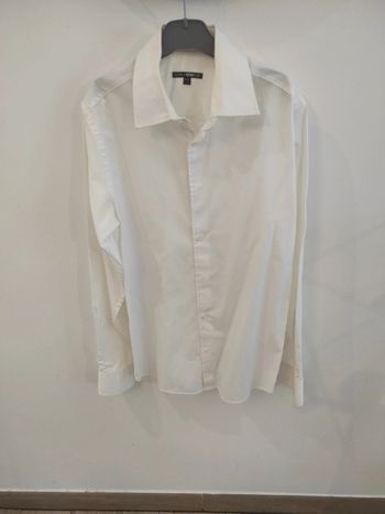 Chemise unie blanche homme