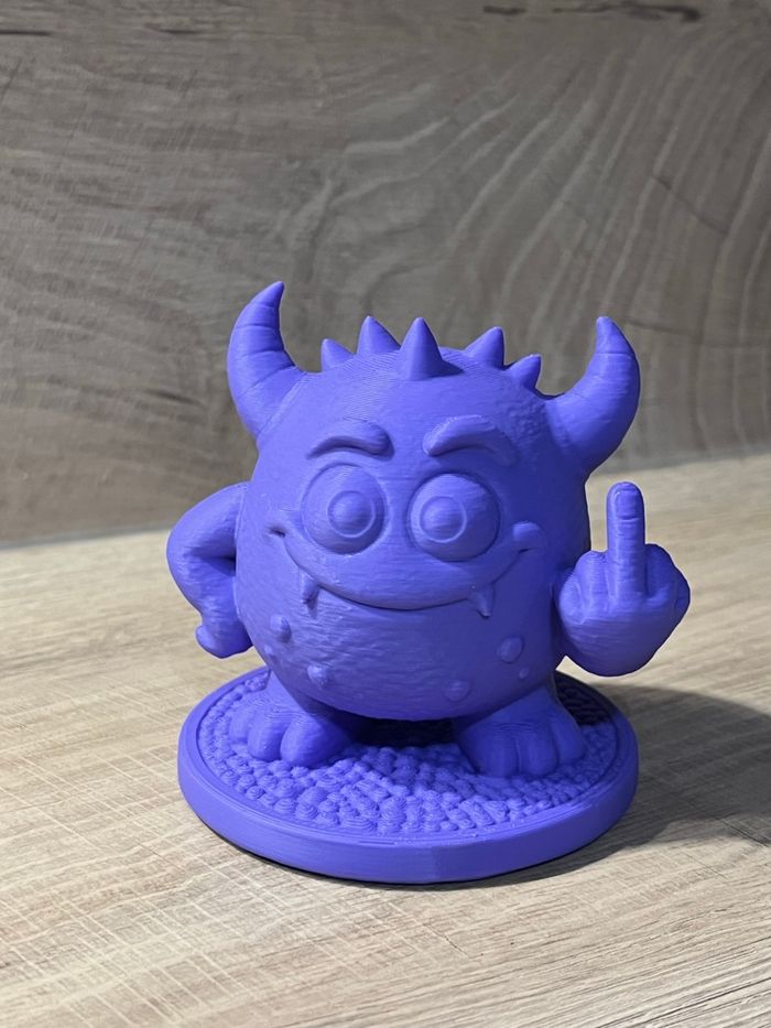 👾 Figurine Petit Monstre Violet – Objet déco original - photo numéro 1