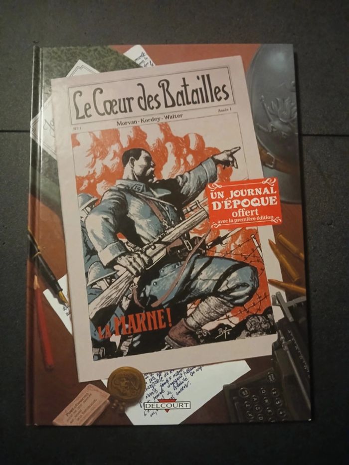Bd le cœur des batailles 1,EO, avec journal