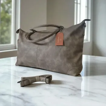 Grand sac de voyage spacieux neuf taupe