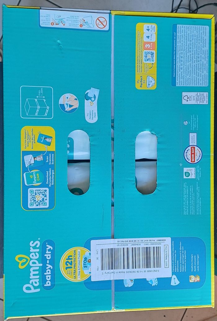 Pampers baby-dry taille 3 (6 à 10kg) 136 couches - photo numéro 2