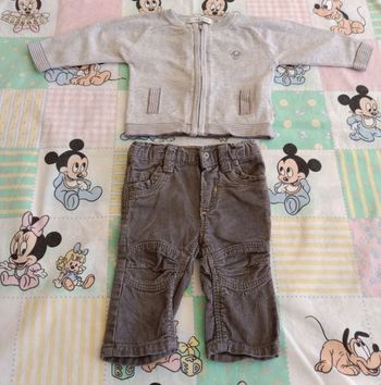 Ensemble garçon taille 1 mois