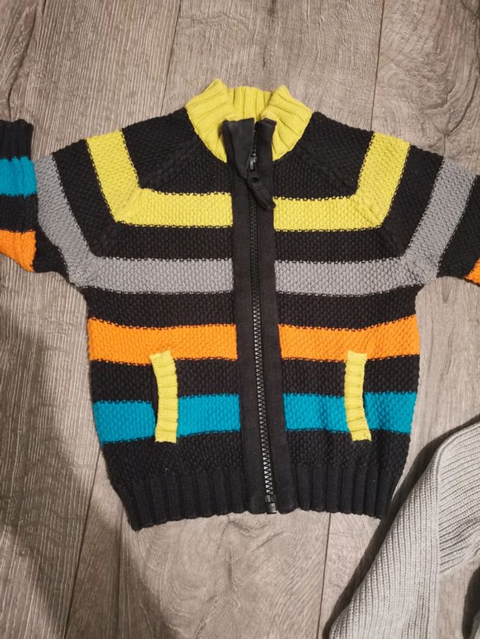 Gilet multicolore garçon 12 mois - photo numéro 2