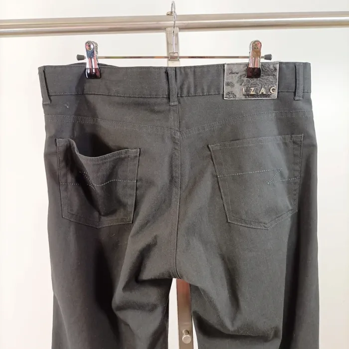 Pantalon droit noir IZAC taille 42 en polyester viscose lycra élégant A1524 - photo numéro 8