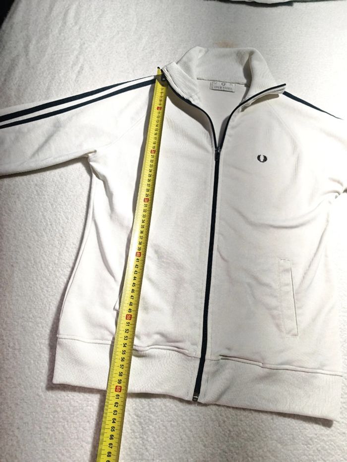 Élégante veste de survêtement Fred Perry taille L Femme, couleur blanc crème. - photo numéro 7