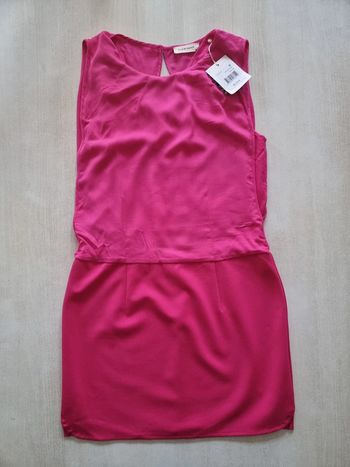 Robe bi-matière rose fushia - Naf Naf - Taille 38 - Neuve