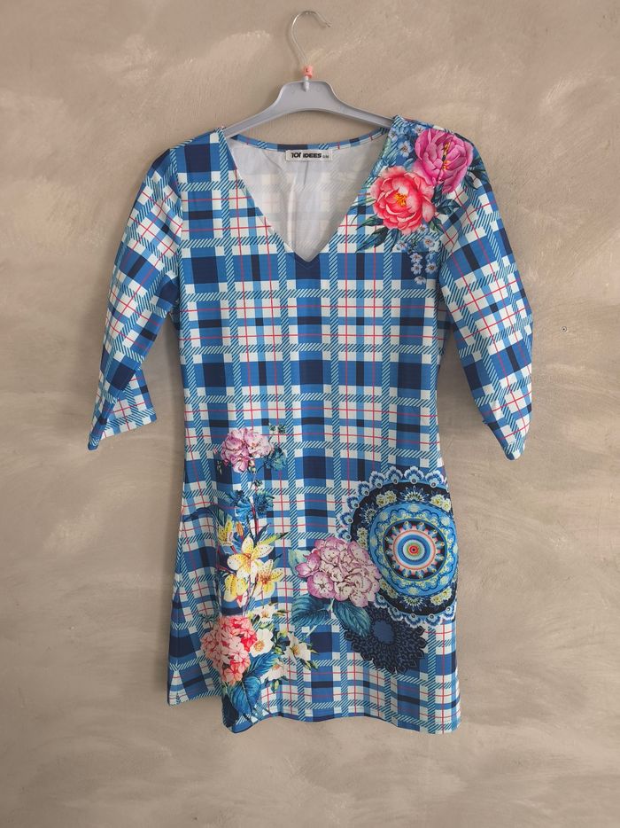 Robe Bleue  Manche 3/4 taille S/M
