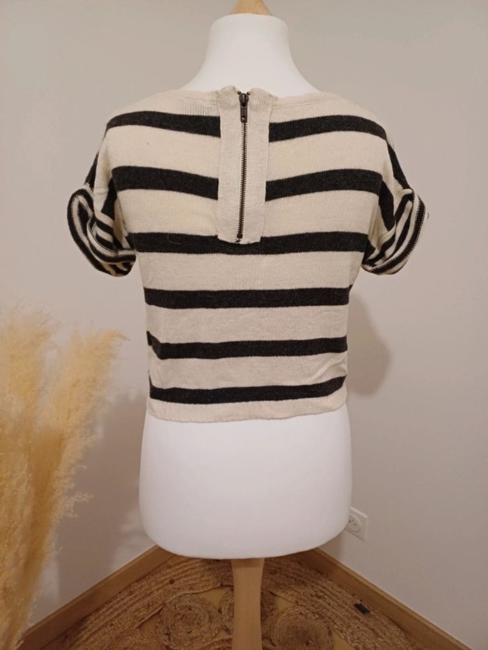 Pull rayé à manches courtes Pimkie taille M 38 - photo numéro 5