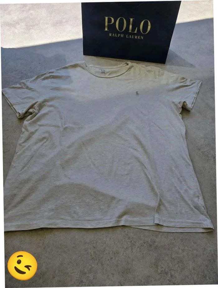 T-shirt Ralph Lauren XL coupe col rond Beige Homme Men tee112 - photo numéro 4