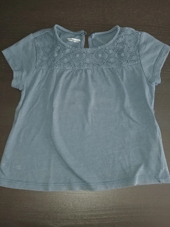 T shirt manche courte dentelle